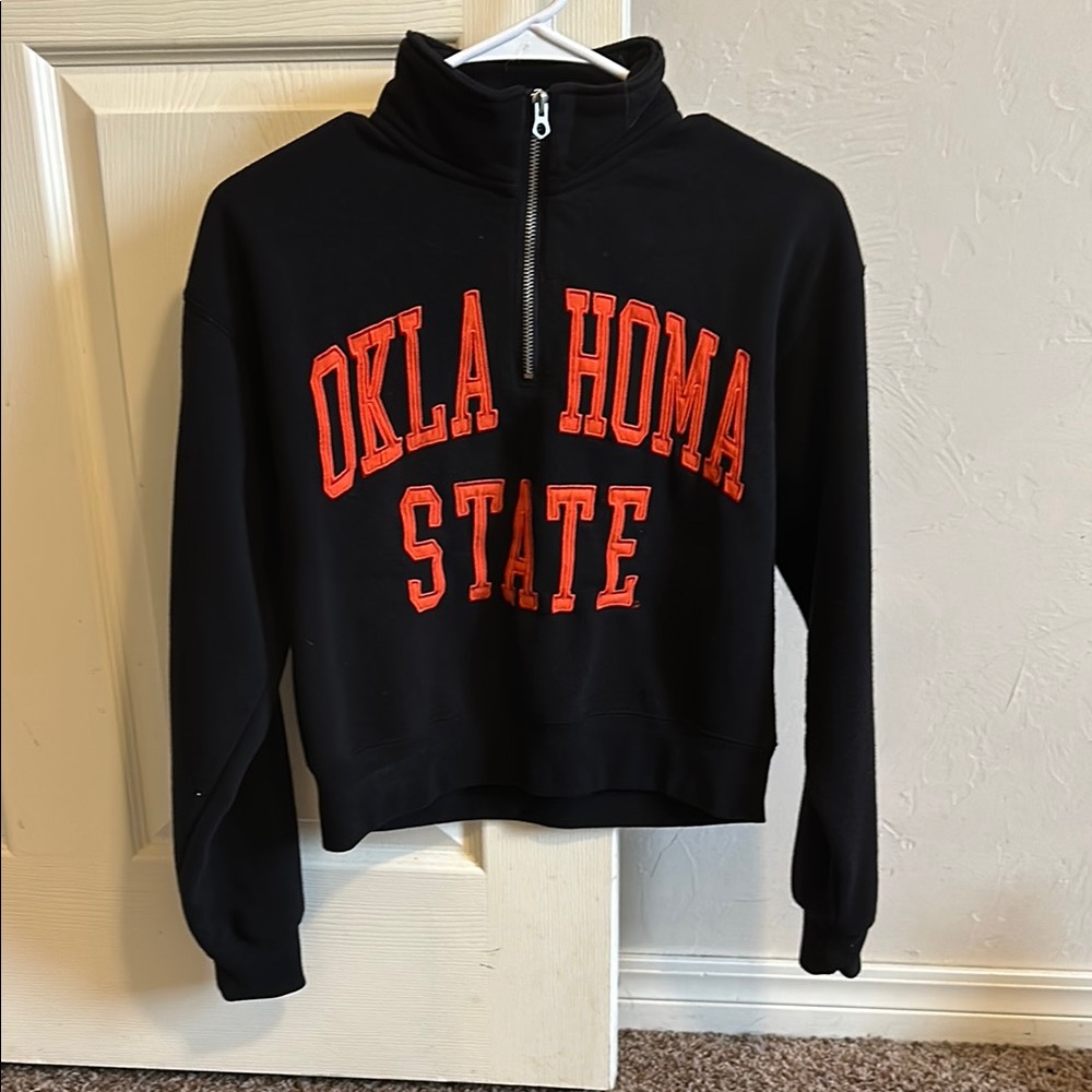 Oklahoma State Black Quarter-Zip Sweatshirt